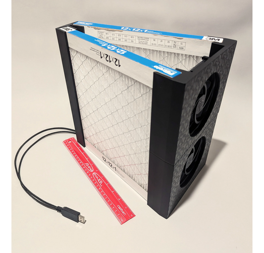 DIY 12" Travel size air purifier - Fits in Carry On - No tape or tools needed!